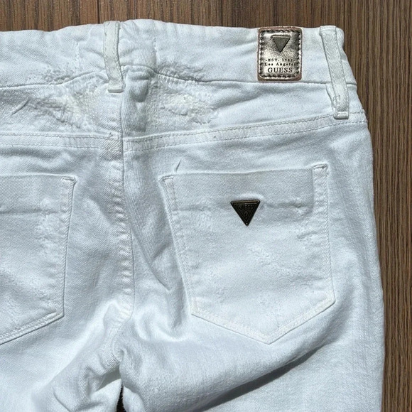 Guess distressed cropped white denim size 25 - Picture 11 of 12